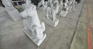 衡阳芝麻白雕刻 十二生肖 异形雕刻