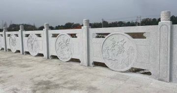 衡阳芝麻白河道栏杆 石材栏杆