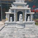衡阳芝麻白中国黑石材套墓 花岗岩墓碑