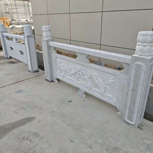 衡阳芝麻白河道栏杆 石材栏杆