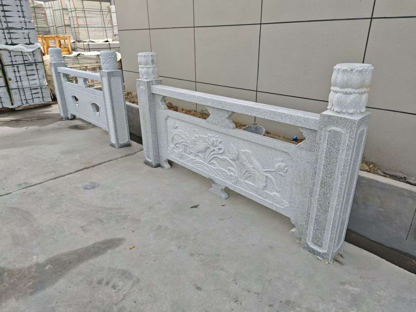衡阳芝麻白河道栏杆 石材栏杆