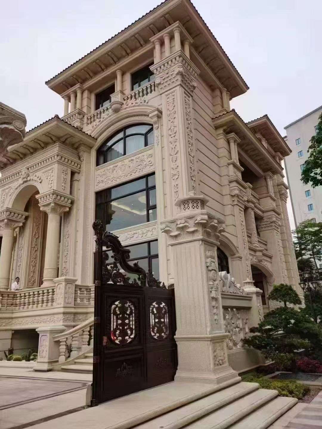 衡阳黄金麻别墅外墙异形定制