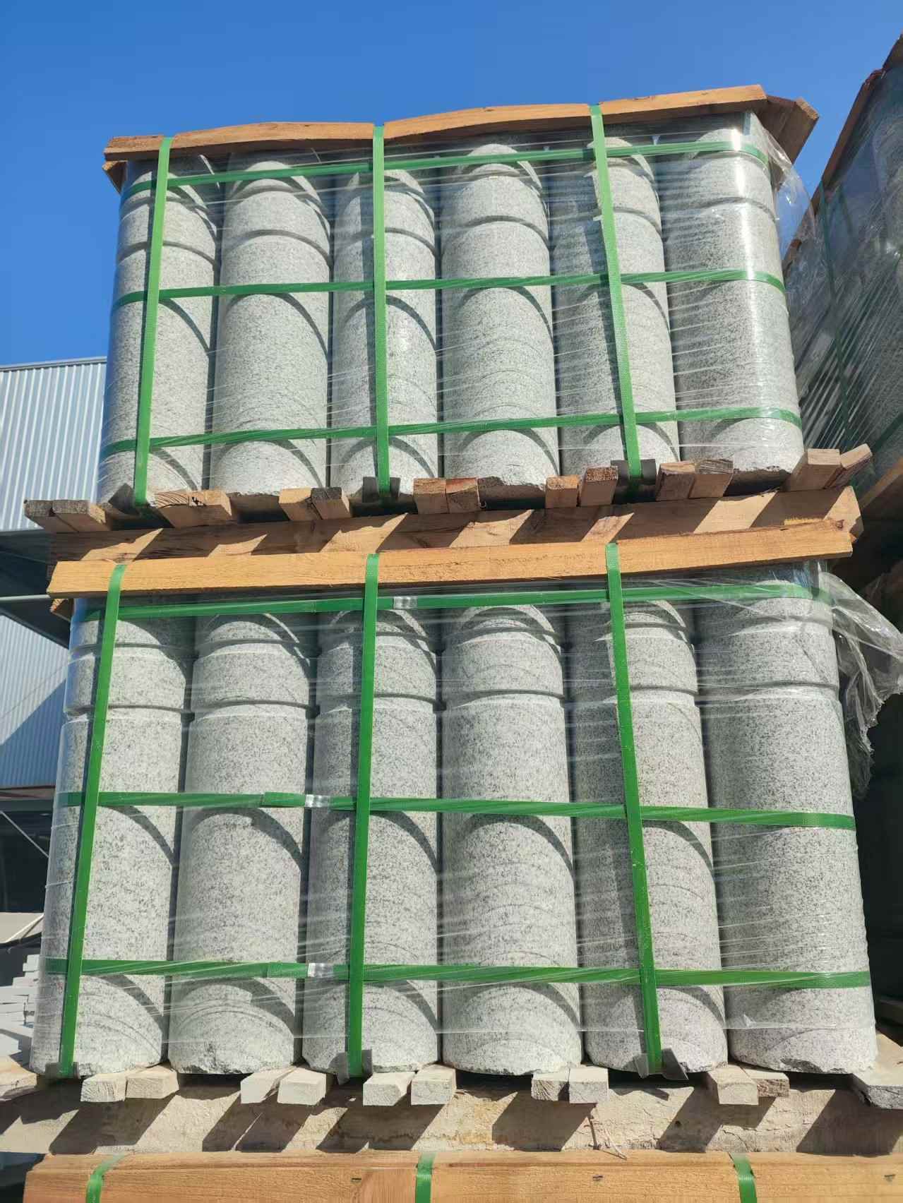 衡阳挡车柱芝麻白 挡车石