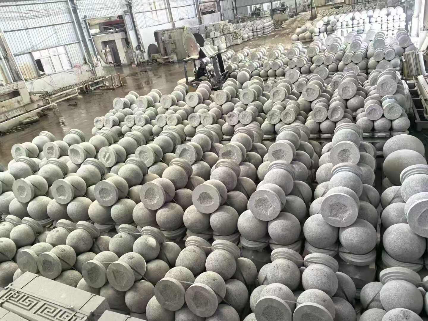 衡阳芝麻白圆球 石球 挡车球